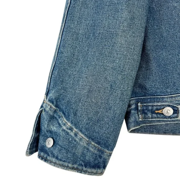 Polo Ralph Lauren Dungaree Denim Jacket - Medium Wash Blue With Corduroy Collar - Picture 5 of 10